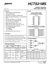 Datasheet HCTS21D производства Intersil