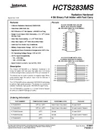 Datasheet HCTS283KMSR производства Intersil