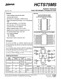 Datasheet HCTS75DMSR manufacturer Intersil