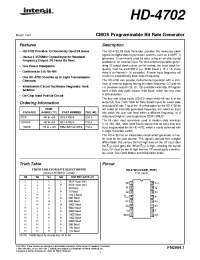Datasheet HD3-4702-9 manufacturer Intersil