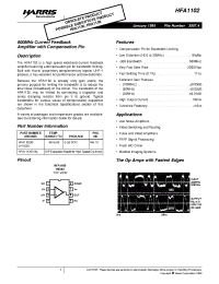 Datasheet HFA1102EVAL manufacturer Intersil