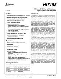 Datasheet HI7188EVAL производства Intersil
