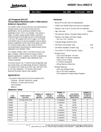 Datasheet HIN201 manufacturer Intersil