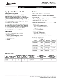 Datasheet HIN202A...HIN241A manufacturer Intersil