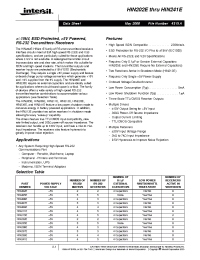 Datasheet HIN202E manufacturer Intersil