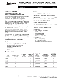 Datasheet HIN202IB-T manufacturer Intersil