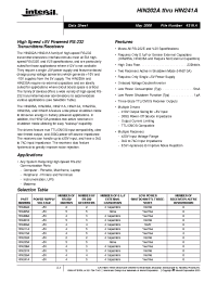 Datasheet HIN237A manufacturer Intersil