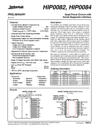 Datasheet HIP0082 manufacturer Intersil