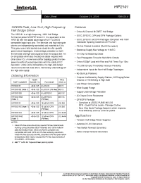 Datasheet HIP2101 manufacturer Intersil