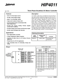 Datasheet HIP4011IS manufacturer Intersil