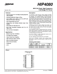 Datasheet HIP4080IP manufacturer Intersil