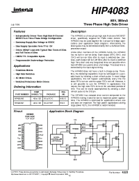 Datasheet HIP4083AP manufacturer Intersil