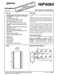 Datasheet HIP4084AP manufacturer Intersil