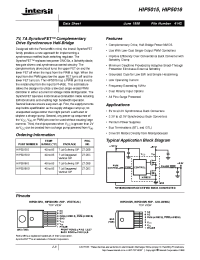 Datasheet HIP5015IS manufacturer Intersil