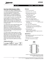 Datasheet HIP6003 manufacturer Intersil