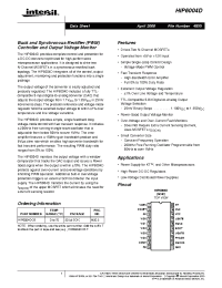 Datasheet HIP6004CB-T manufacturer Intersil