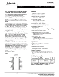 Datasheet HIP6004E manufacturer Intersil