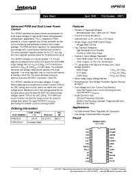 Datasheet HIP6018 manufacturer Intersil