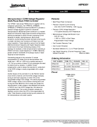 Datasheet HIP6301EVAL2 manufacturer Intersil