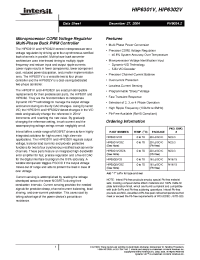 Datasheet HIP6301VCBZA manufacturer Intersil