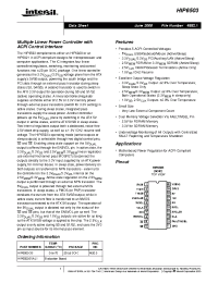 Datasheet HIP6503 manufacturer Intersil