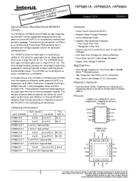 Datasheet HIP6601A manufacturer Intersil