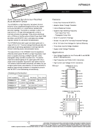 Datasheet HIP6602A manufacturer Intersil