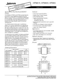 Datasheet HIP6604CR-T manufacturer Intersil