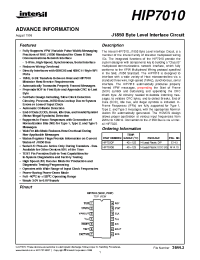 Datasheet HIP7010 manufacturer Intersil