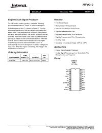 Datasheet HIP9010/11EVAL manufacturer Intersil