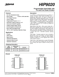 Datasheet HIP9020 manufacturer Intersil