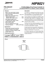 Datasheet HIP9021B manufacturer Intersil