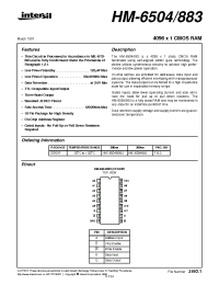 Datasheet HM1-6504883 manufacturer Intersil