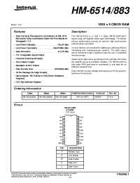 Datasheet HM1-6514S/883 manufacturer Intersil