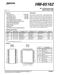 Datasheet HM1-65162B-9 manufacturer Intersil