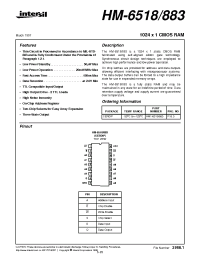 Datasheet HM1-6518883 manufacturer Intersil