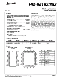Datasheet HM-65162883 manufacturer Intersil