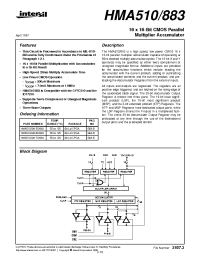 Datasheet HMA510GM-75883 manufacturer Intersil