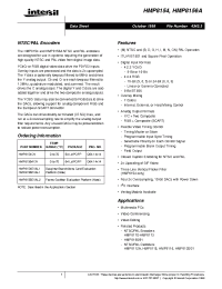 Datasheet HMP8154EVAL1 manufacturer Intersil