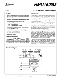 Datasheet HMU16GM-60883 manufacturer Intersil