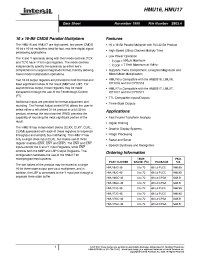 Datasheet HMU17JC-45 manufacturer Intersil