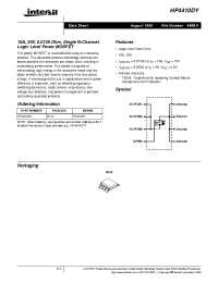 Datasheet HP4410DY производства Intersil