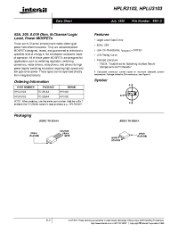 Datasheet HPLR3103 manufacturer Intersil