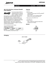 Datasheet HRFZ44N manufacturer Intersil