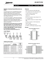 Datasheet HS0-26CT31RH-Q производства Intersil