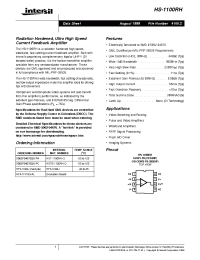 Datasheet HS-1100RH manufacturer Intersil