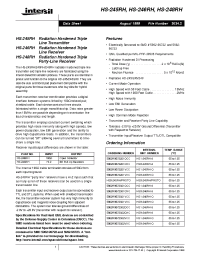 Datasheet HS1-246RH-Q manufacturer Intersil