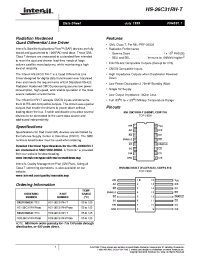 Datasheet HS1-26C31RH-T производства Intersil