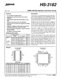 Datasheet HS1-3182-8 manufacturer Intersil
