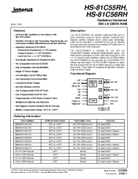 Datasheet HS1-81C56RH manufacturer Intersil